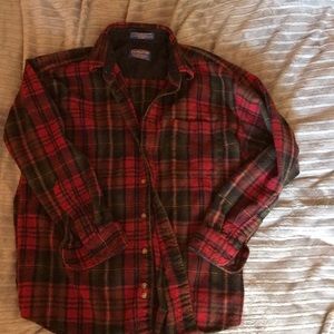 Pendleton Flannel Plaid Wool Shirt Large